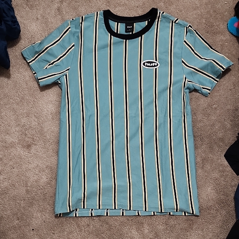 HUF Blue Striped Short Sleeve Tee